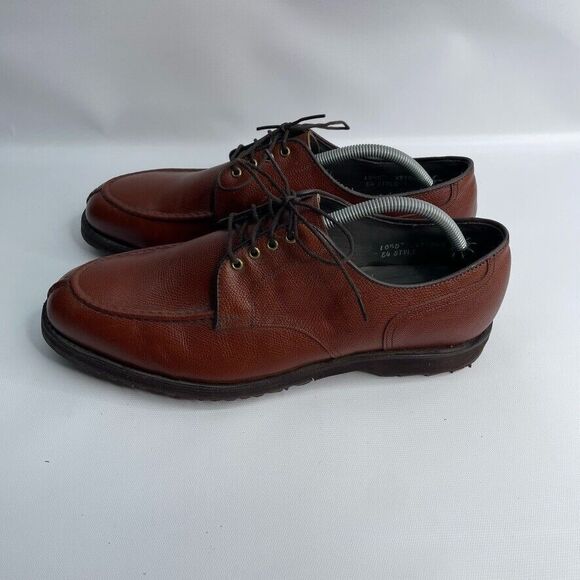 VTG Men\'s FOOTJOY Premier Classics Dry Brown LEATHER Golf SPIKELESS Shoes 10.5 D main image 5